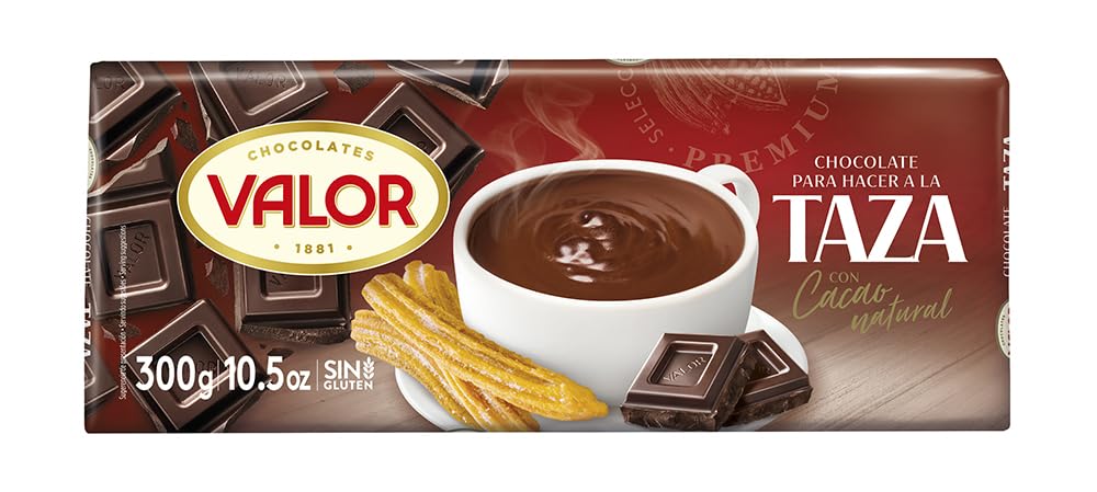 Valor. Hot Chocolate. Chocolate a la Taza Bar. 300g (10.58oz). Pack of 3.
