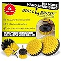 Nylon Drill Brush Attachment Set for Bathroom Cleaning - Power Scrubber Brush Kit for Bathtub, Shower, Tile, and Grout - All-Purpose Household