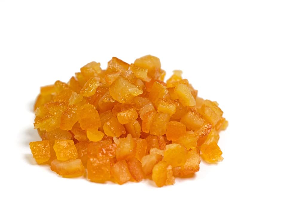 Amifruit Candied Orange Peel Cubes 2.2 lb. Ready To Eat Orange Peel Cubes Slowly Candied In Sugar Syrup, Gluten Free, GMO Free, Trans Fat Free, Kosher
