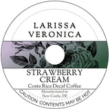 Strawberry Cream Costa Rica Decaf Coffee (Single Serve K-Cup Pods) (Gourmet, Naturally Flavored, Whole Coffee Beans) (12 pods, ZIN: 574656) - 3 Pack