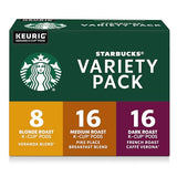 Starbucks K-Cup Coffee Pods, Starbucks Blonde, Medium and Dark Roast Hot or Iced Coffee, Variety Pack, 40 Keurig Pods