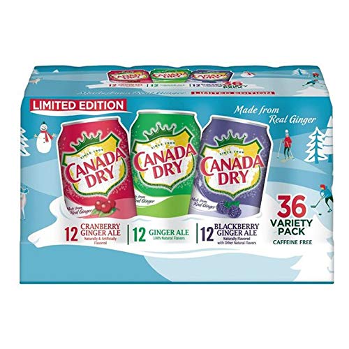 Evaxo Dry Ginger Ale Winter Variety Pack 36 x 12 fl oz .#B