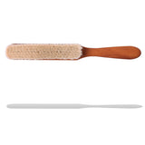 Valentino Garemi Garment Brush - Ultra Soft Goat Hair Clothes Brush - Lint, Dust & Pet Hair Remover for Suits, Jackets & Delicate Fabrics - Wooden
