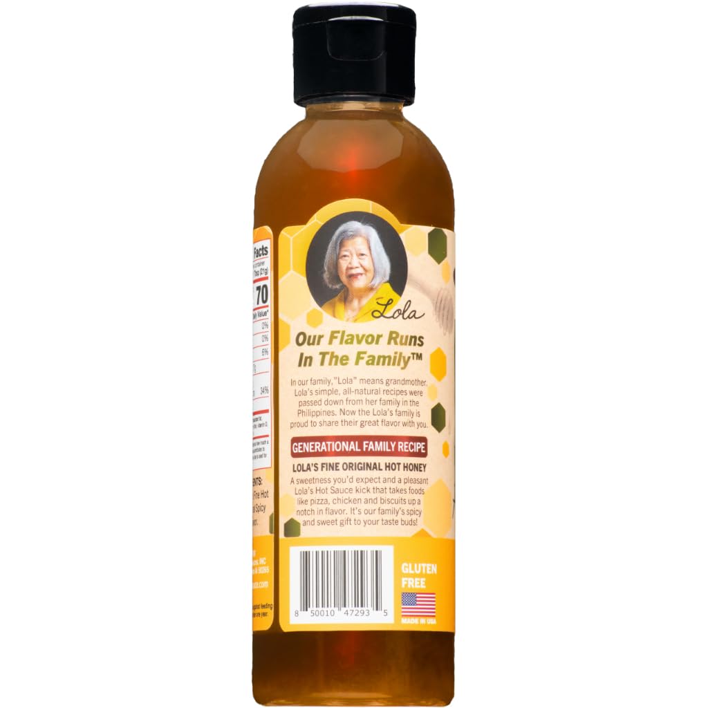 Lola’s Fine Hot Honey Sauce, Sweet Honey Infused with Lola’s Original Spicy Dipping Sauce, Ideal for Fried Chicken, Biscuits, Cornbread, and More, 9