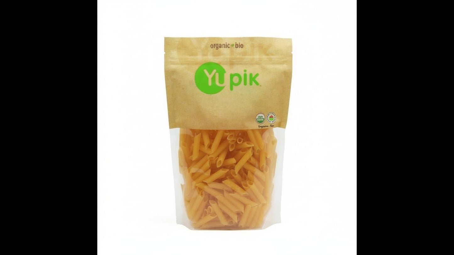 Yupik Organic Penne Rigate Pasta 16 oz (1 lb), Gluten-Free, Egg-Free, Non-GMO, USDA Certified, Made with Organic Corn & Rice Flour, Authentic Italian