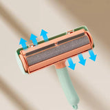 Tiny Pet Hair Remover, Reusable Lint Roller for Cats and Dogs, Mint Green and Rose Gold, Multi-Surface Fur Removal Tool
