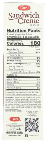 Dare Chocolate Fudge Creme Cookies, 10.2 OZ (Pack of 4)