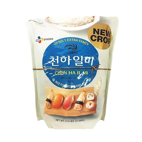 CJ Foods Chun Ha Il Mi Medium Grain Rice for Sushi, 3.5 lbs
