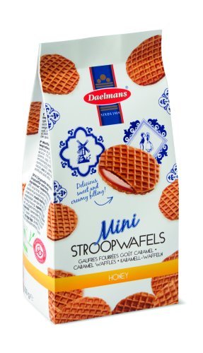 Daelmans Stroopwafel Minis, Honey, 7.04 oz Bag