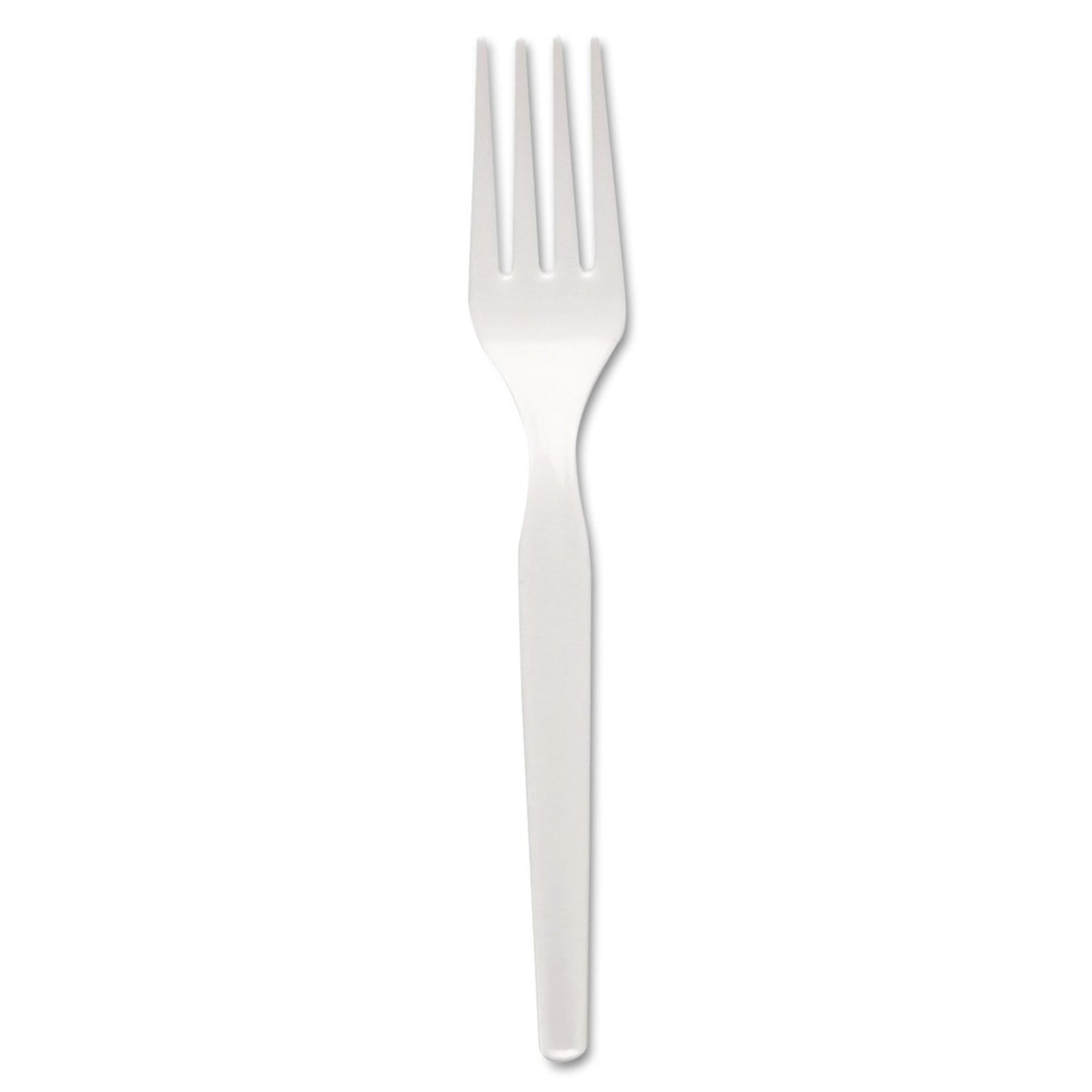 Georgia-Pacific Dixie 6.104" Medium-Weight Polystyrene Plastic Fork by GP PRO (Georgia-Pacific), White, FM217, (Case of 1,000), 1 box of 1003