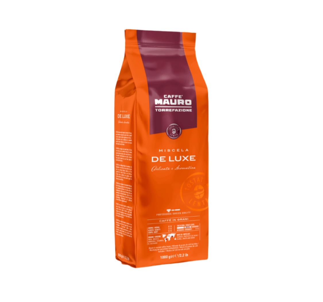 Mauro De Luxe Espresso (Deluxe) - Whole Bean Coffee, 2.2-Pound Bag (Packaging May Vary) (1pack)