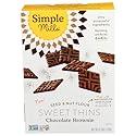 Simple Mills Chocolate Brownie Seed & Nut Flour Sweet Thins, Paleo Friendly & Delicious Sweet Thin Cookies, Good for Snacks, Nutrient Dense, 4.25 oz