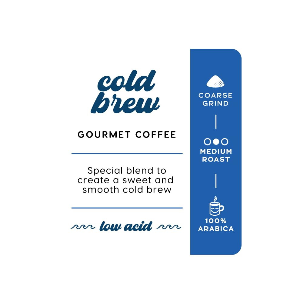 Manatee Gourmet Coffee, Cold Brew, Medium Roast, Ground, 2 lb.