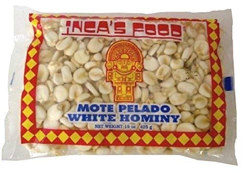 Inca's Food, Mote Pelado, White Hominy, 15 Ounce