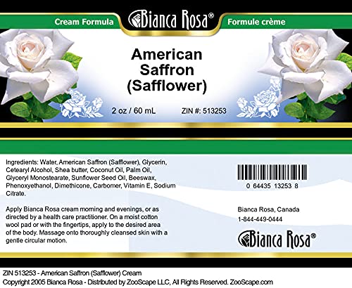 Bianca Rosa American Saffron (Safflower) Cream (2 oz, ZIN: 513253) - 3 Pack
