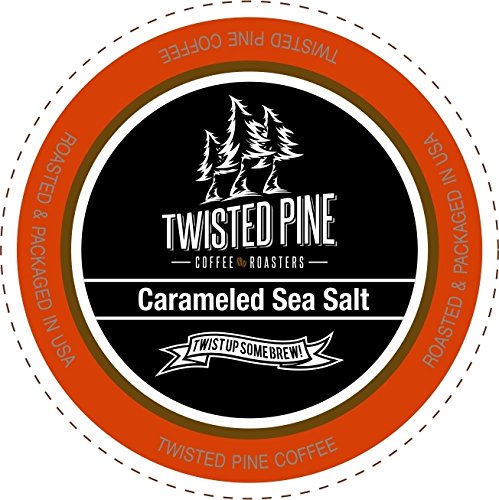 Twisted Pine Coffee Carameled Sea Salt, Flavored Coffee, Single-Serve Cups for Keurig K-Cup Brewers, 80 Count