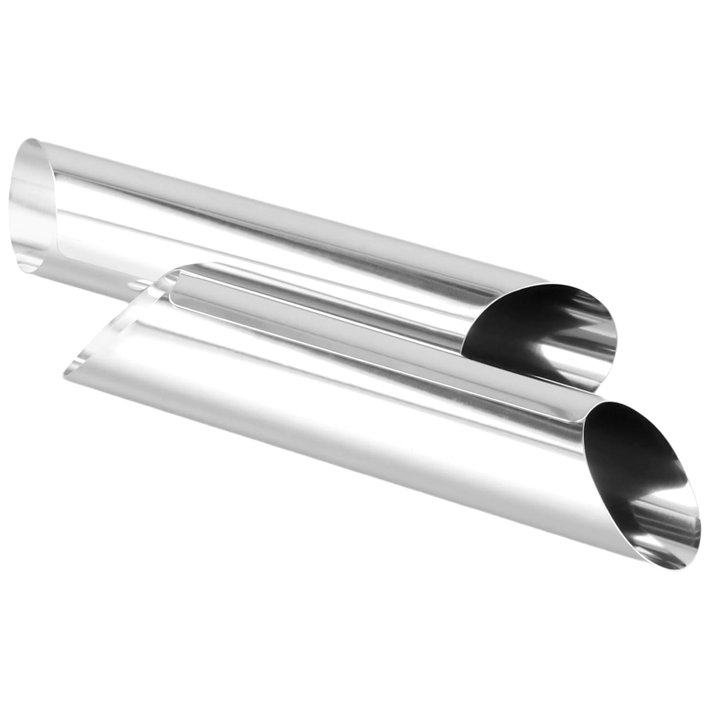 SEHOI 50 PCS Cannoli Tubes Molds, 5 Inch Non Stick Cannoli Tubes, Metal Cannoli Shells Tubes with 4 Cleaning Brushes, Stainless Steel Cone Cream Horn