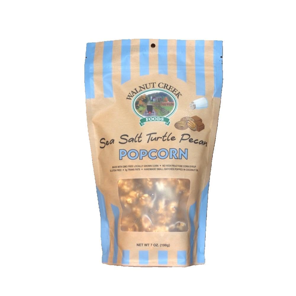 Walnut Creek All Natural Sea Salt Turtle Pecan Popped Popcorn 7oz