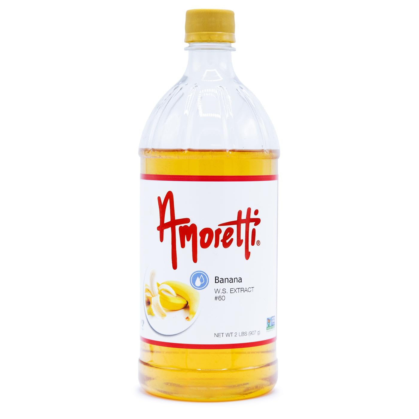 Amoretti - Banana Extract Water Soluble 2 oz - Highly Concentrated & Perfect For Pastry, Savory, Brewing, and more, Preservative Free, Vegan, Kosher
