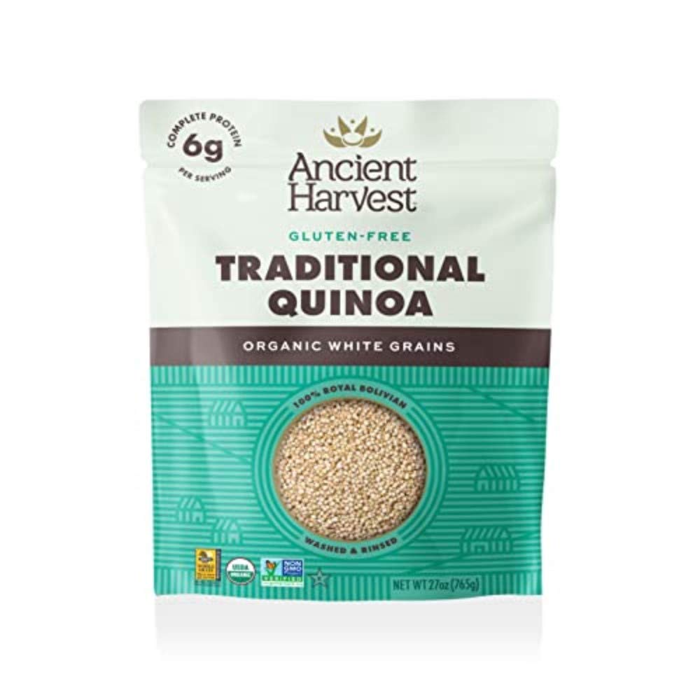 Ancient Harvest Organic Quinoa, Traditional, 27 oz. Bag, Essential Gluten-Free Whole Grain Quinoa Packed with Protein, An Easy to Prepare Supergrain