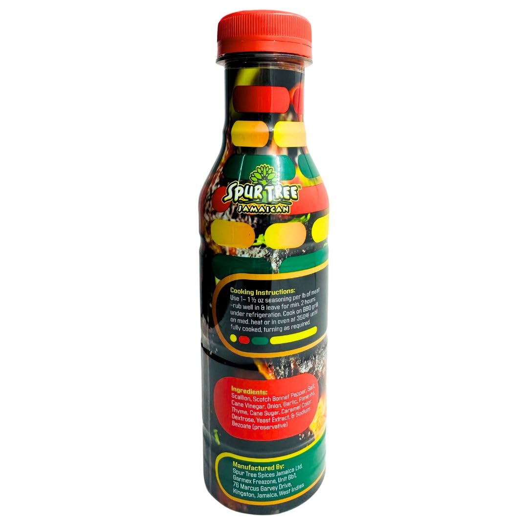 Spur Tree Jamaican Hot Jerk Seasoning 13.4 oz - Authentic Caribbean Jerk Seasoning - All-Natural and Fresh Ingredients from Jamaica