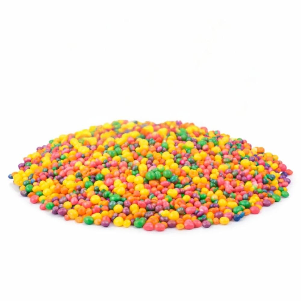 Tiny Crunchy Sweet and Tangy Rainbow Candy Pieces Bulk Bag - 25 lb (Approx. 7500 pieces)