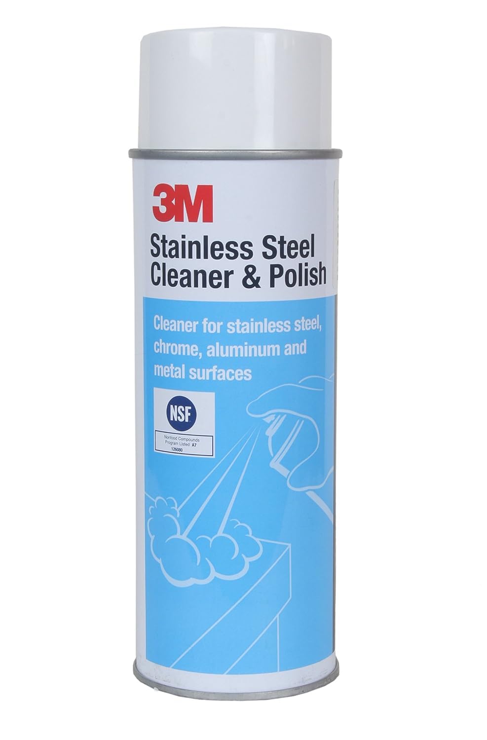 3M STAINLESS STEEL CLEANER & POLISH, LIME SCENT, SPRAY, 10OZ AEROSOL, 6 Counts