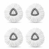 4 Pack Mop Head Replacement Compatible with O-Cedar EasyWring 1-Tank Spin Mop System, Microfiber Refill Heads, Machine Washable for Hardwood Tile