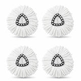 4 Pack Mop Head Replacement Compatible with O-Cedar EasyWring 1-Tank Spin Mop System, Microfiber Refill Heads, Machine Washable for Hardwood Tile