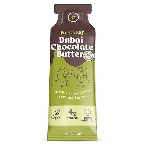 Fueled AF Vegan, Keto, and Paleo Friendly, 8 Pouches (8 oz each) (8 Ounce (Pack of 8), Dubai Chocolate Spread)
