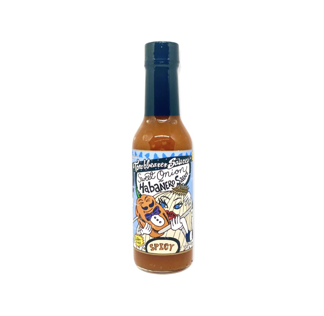 Torchbearer Sauces Sweet Onion Habanero (Spicy), 5 Ounces, All Natural, Vegan, Extract-Free, Made in USA and Featured on Hot Ones! (5 oz, 1)
