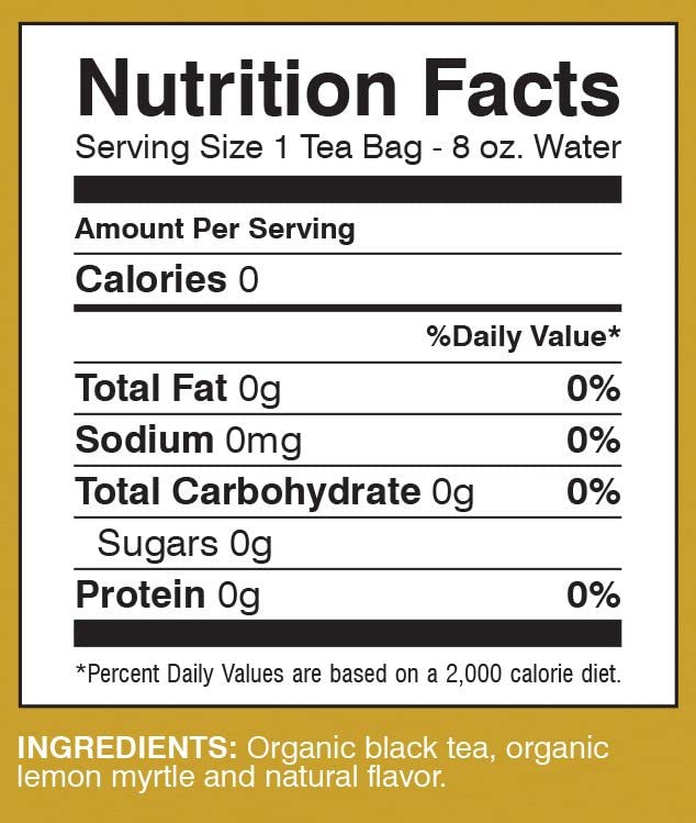 Davidson's Organics, Lemon Mango, 25-count Tea Bags, Pack of 6