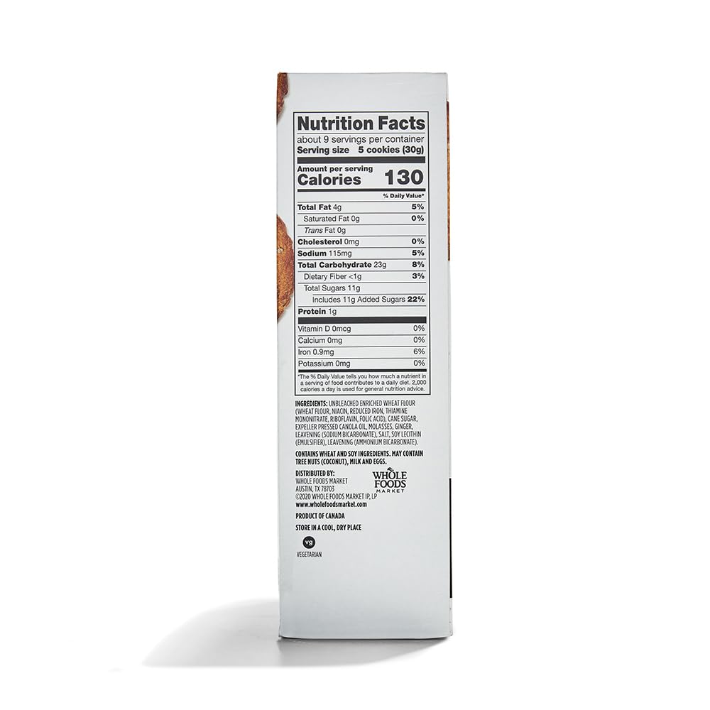 365 by Whole Foods Market, Cookies Ginger Snap, 10 Ounce