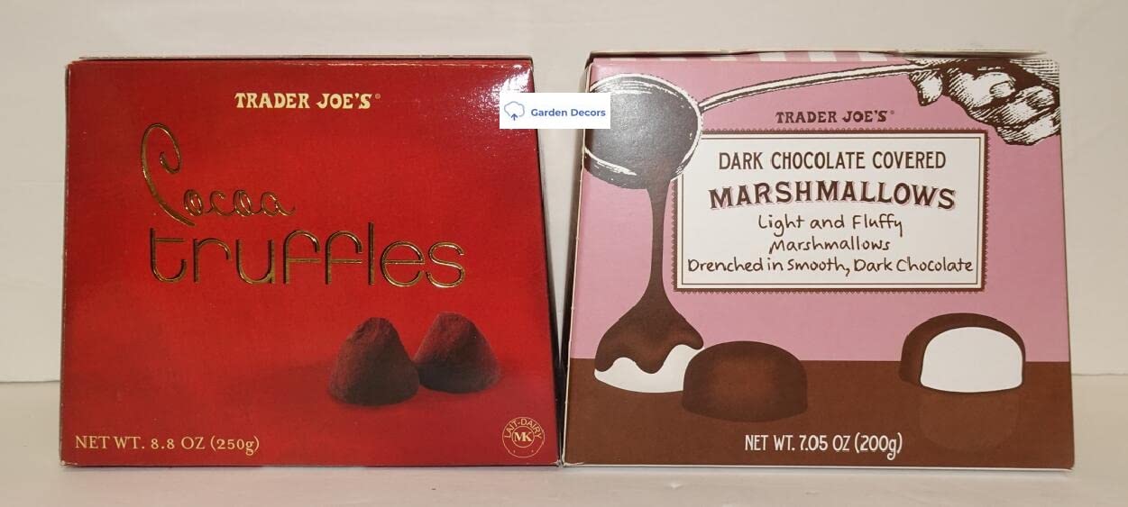 Trader Joe’s Cocoa Truffles & Dark Chocolate Covered Marshmallows (Two Boxes)