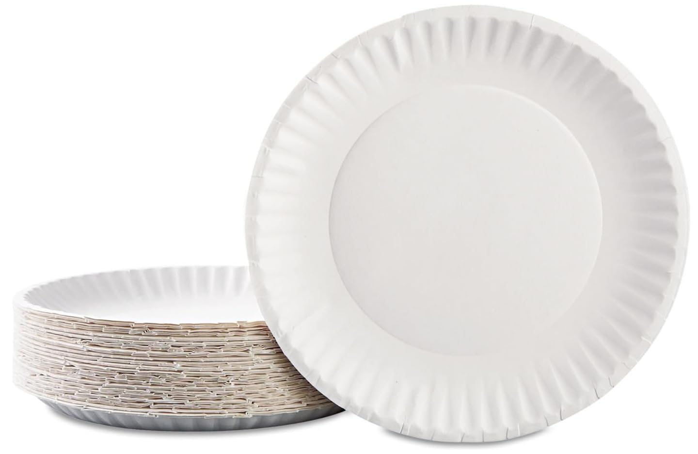 Bluetable 9 Inch Paper Plates Bulk - 1200 Count - Uncoated White 9” Dinner Plate Pizza Plate Decorative Craft Paper Plates Disposable Plates [1200