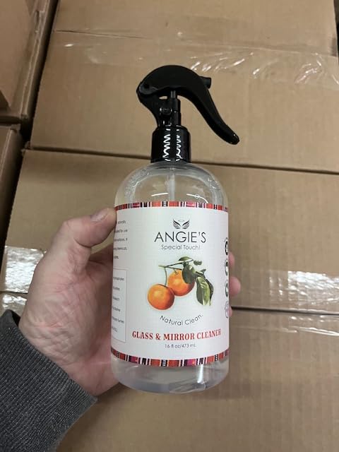 Angie's Special Touch Natural Glass & Mirror Cleaner, 99% Naturally Derived, No Harsh Chemicals, 16 fl oz