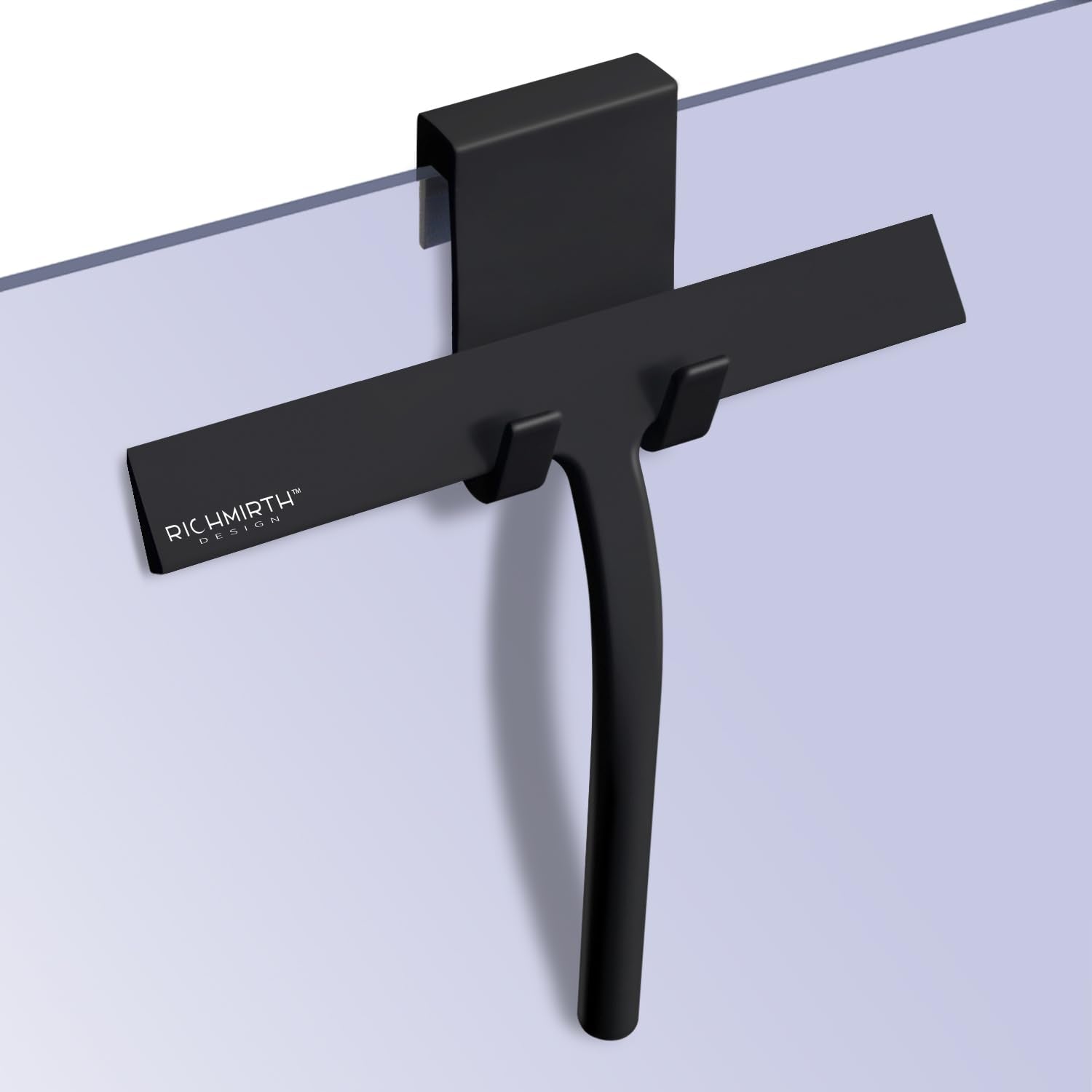 RICHMIRTH Silicone Rubber Blade Shower Squeegee 9" in Width Window & Car Squeegee for Shower, Glass, Window (Black, 9 Inches)
