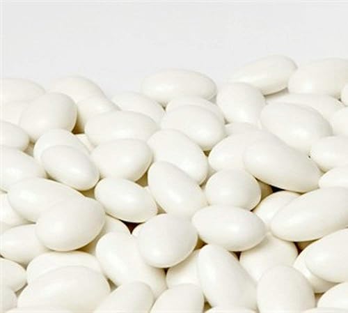 Sugar Free White Jordan Almonds by Its Delish, 10 Lbs Bulk Bag | Candied Almond Nut with Hard Candy Coating | No Sugar Added | Bulk Wedding Favors