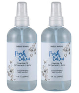 SMELLS BEGONE Essential Oil Air Freshener Spray - Odor Eliminator - 2 Pack - 8 Ounce (Fresh Cotton)