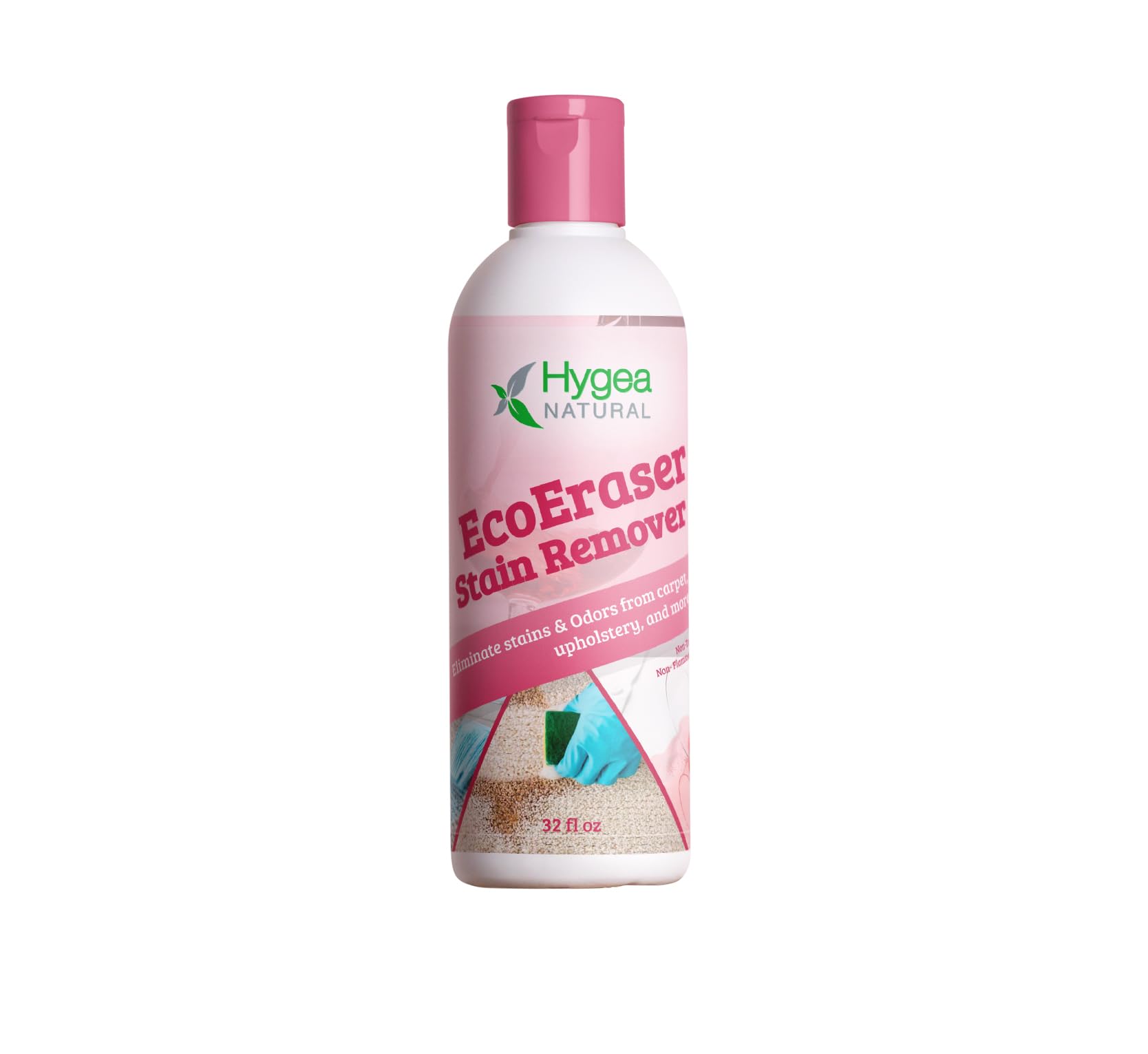 Hygea Natural EcoEraser - Enzyme Cleaner for Pet, Cat, & Dog Urine & Stains - Strong Stain & Odor Liquid Remover Deodorizing Spot Cleaner - Also