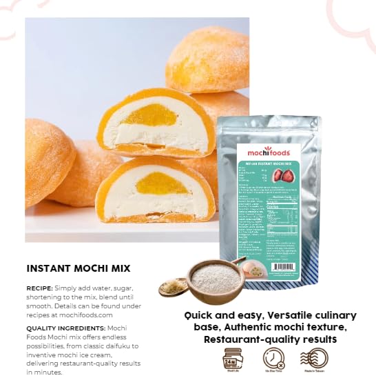 Original Instant Mochi Mix - 4.5lbs - Convenient Instant Mochi Mix | Enjoy Authentic Mochi Treats Anytime! Just Add Water & Steam | Perfect for Mochi Ice Cream & More - Mochi Foods