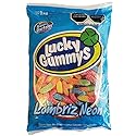 Lucky Gummys Fruit Flavored Gummy Worms Gomitas Lombriz Neon