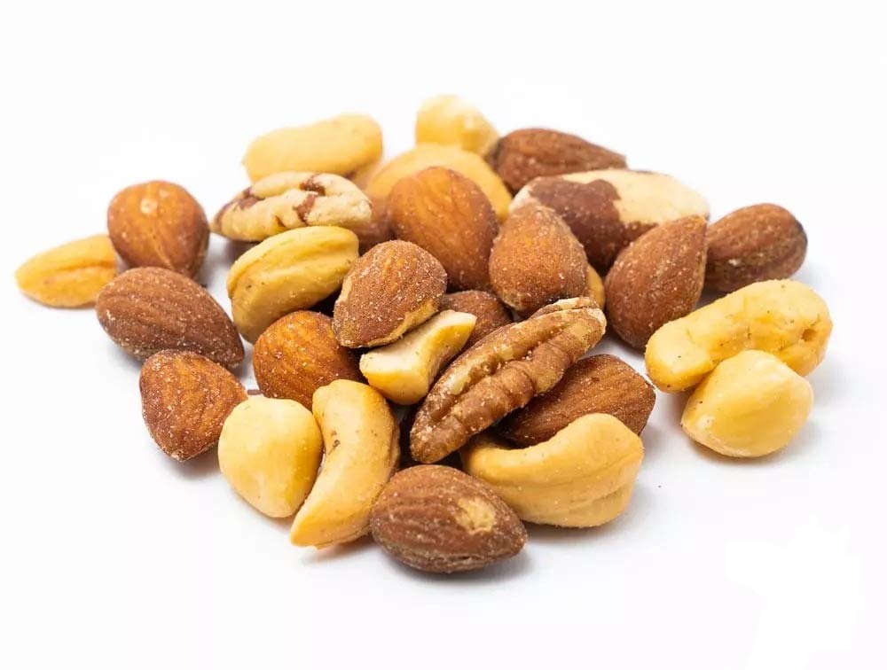 Aiva Roasted & Salted Mixed Nuts Bulk - 2 lb | Almonds, Cashews, Peanuts, Pecan, Hazel Nut, Brazil Nuts