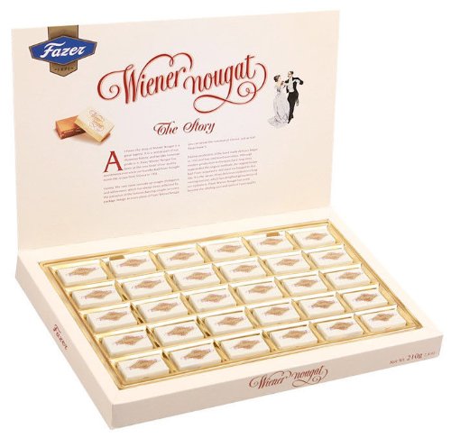 3 Boxes of Karl Fazer Wiener Nougat Chocolate Candy with Soft Almond Praline