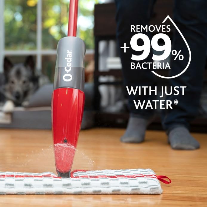 O-Cedar Genuine ProMist MAX Spray Mop Head Replacement | Machine Washable | Reusable | Microfiber Refill | Removes 99% of Bacteria