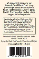 Maple Craft Foods, Hot Honey-Infused Bourbon Barrel Aged Maple Syrup