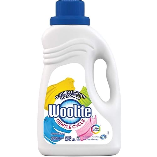 Woolite GENTLE CYCLE Liquid Laundry Detergent, 50 fl oz Bottle, With Color Renew, HE & Regular Washers (Pack of 6)