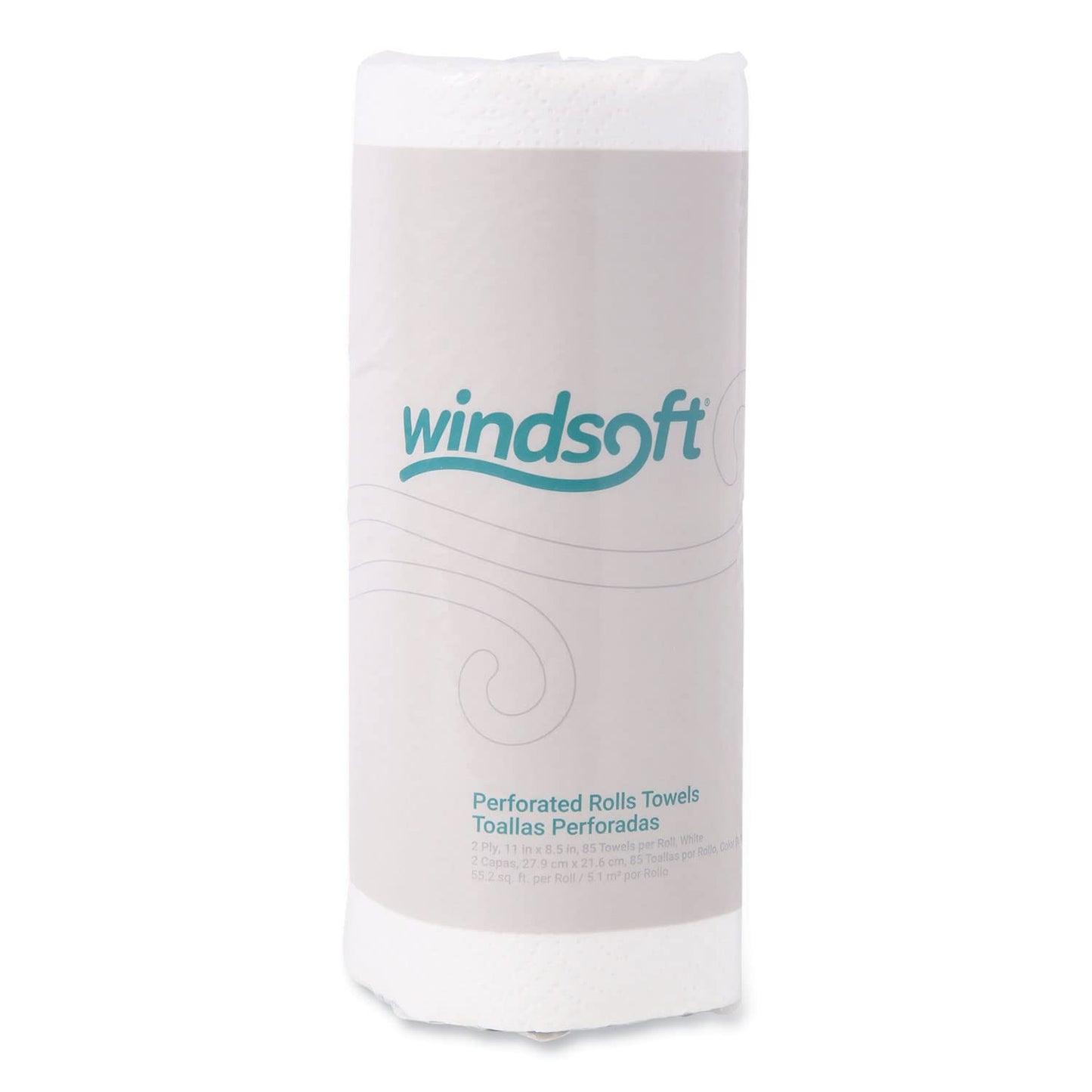 Windsoft Paper Towels, Bulk Pack of 30 Rolls, 85 Sheets Per Roll, Individually Wrapped, 2-Ply White Kitchen Towels, Embossed and For Enhanced