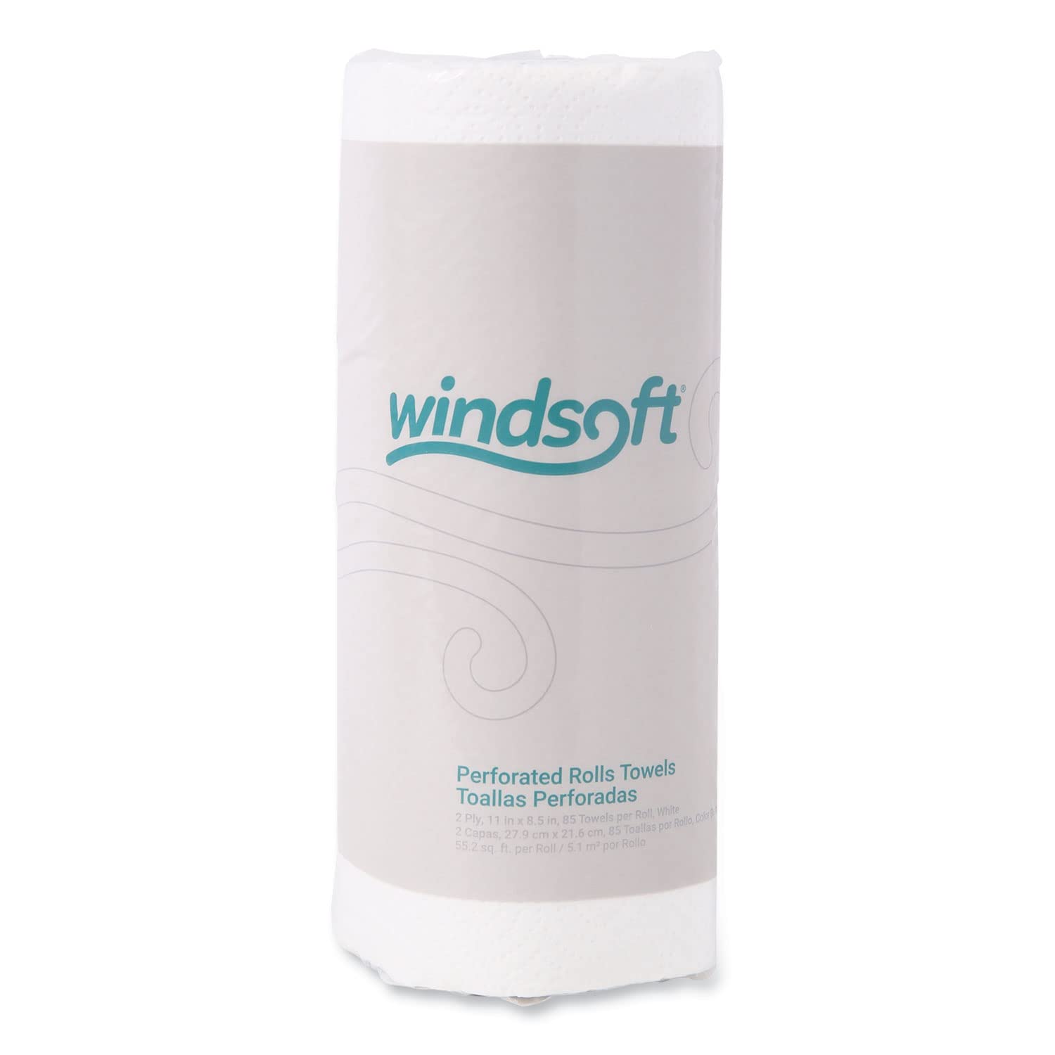 Windsoft Paper Towels, Bulk Pack of 30 Rolls, 85 Sheets Per Roll, Individually Wrapped, 2-Ply White Kitchen Towels, Embossed and For Enhanced
