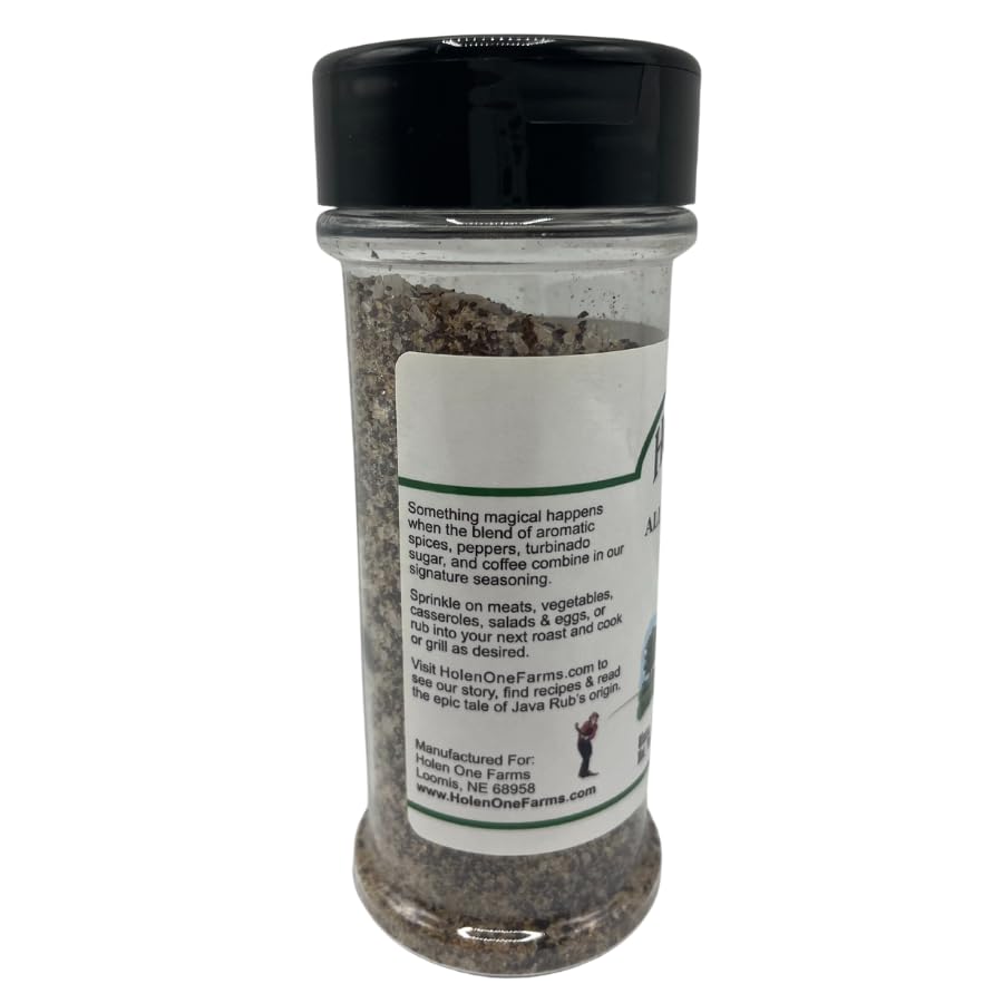 Holen One | Java Rub and Seasoning | Roast and Rib Rub | Coffee Rub | Bold Flavor | Gluten Free | No MSG | Sea Salt | Use on Ribs, Roasts, Steaks